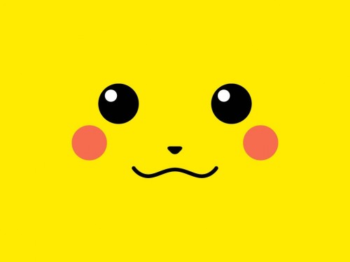 pikachu yellow black eyes